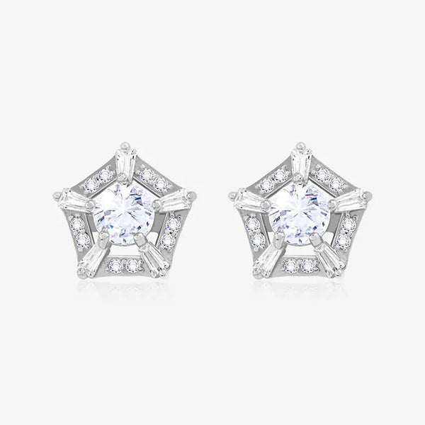 Sparkle Pentagon Studs