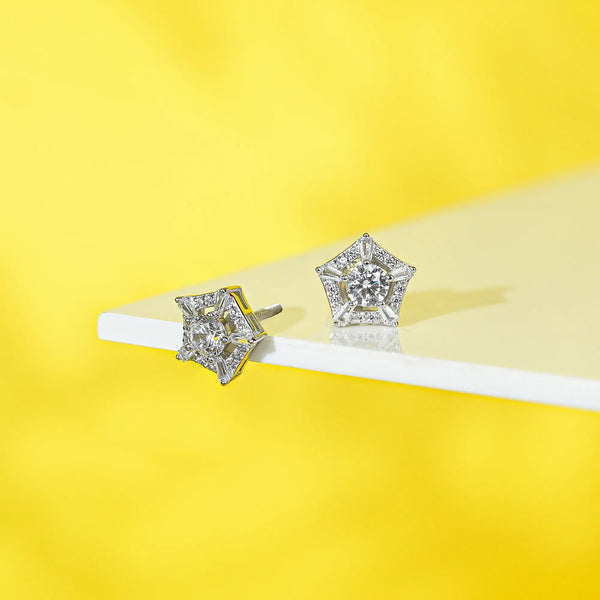 Sparkle Pentagon Studs