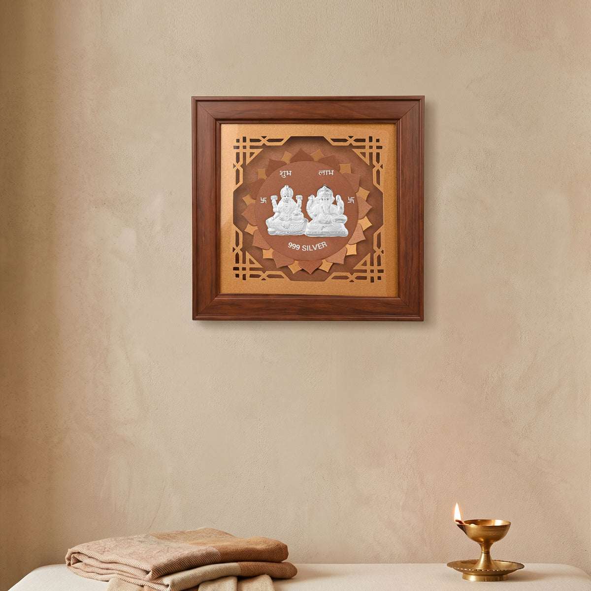 999 Silver Lakshmi Ganesh Frame