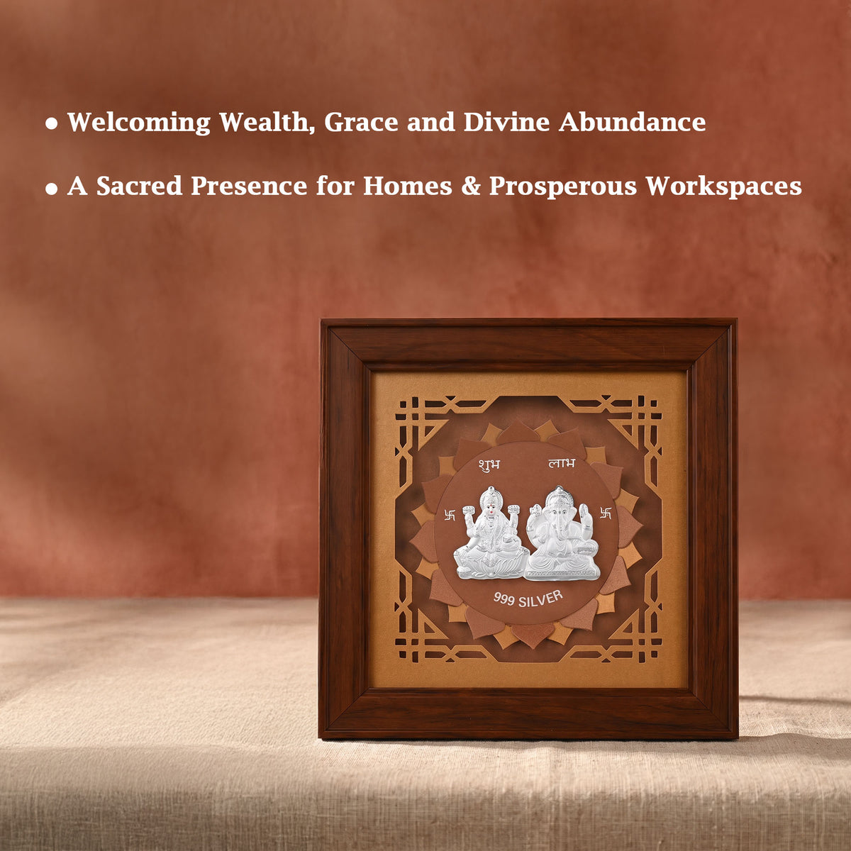 999 Silver Lakshmi Ganesh Frame
