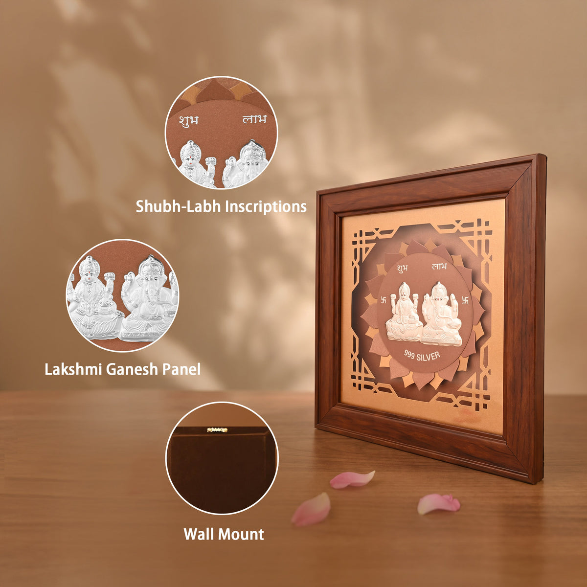 999 Silver Lakshmi Ganesh Frame