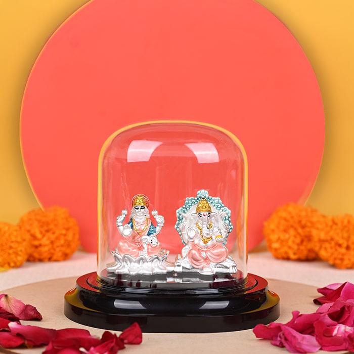 999 Silver Laxmi Ganesh Abundance Idol - Touch925