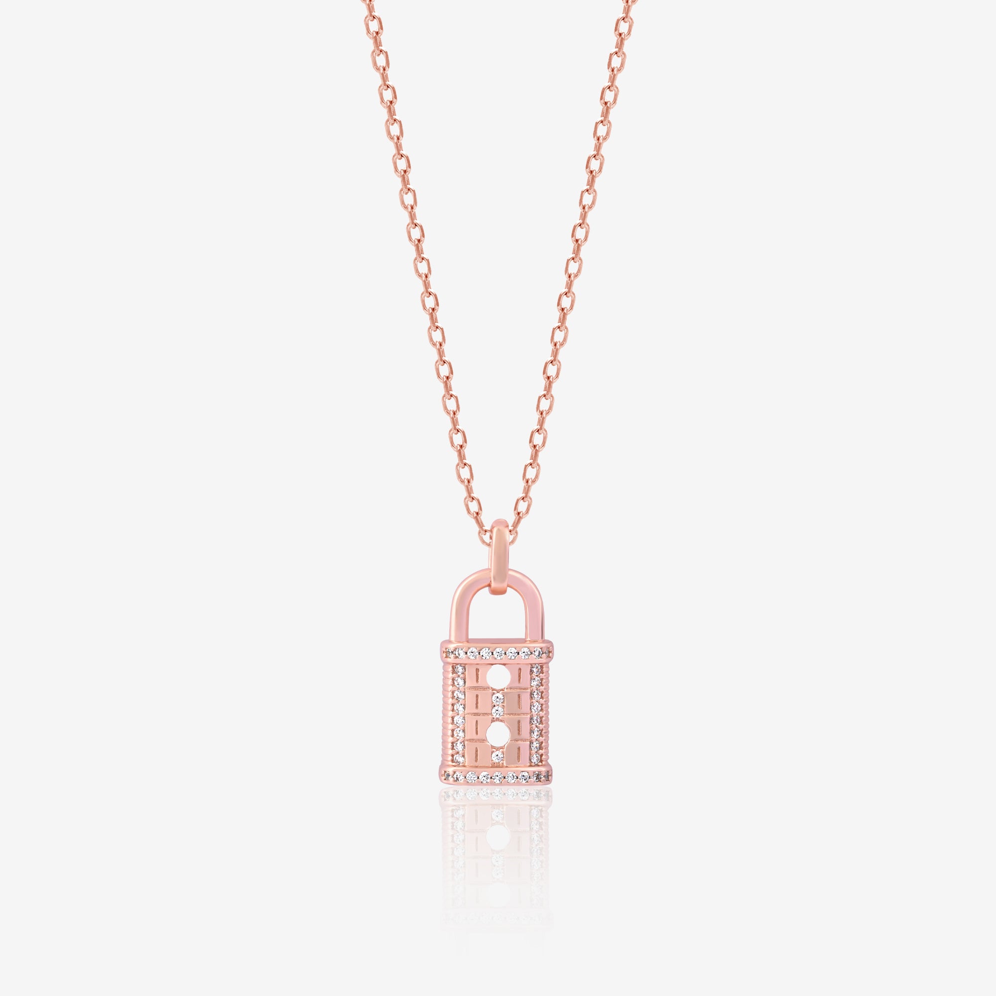 Padlock Silver Necklace