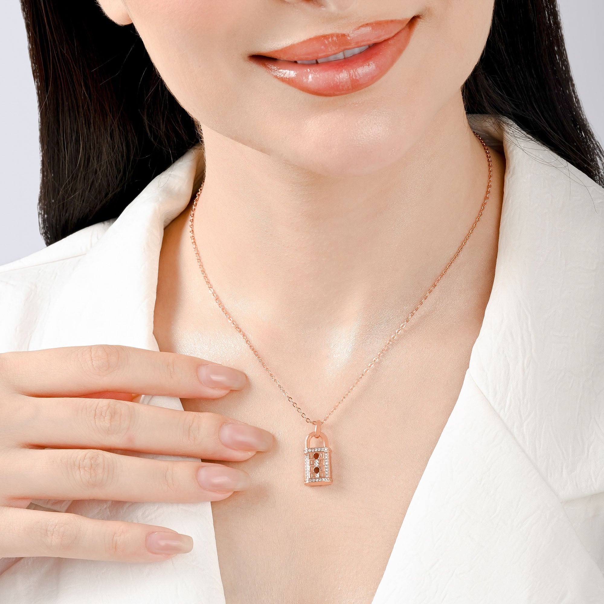 Padlock Silver Necklace