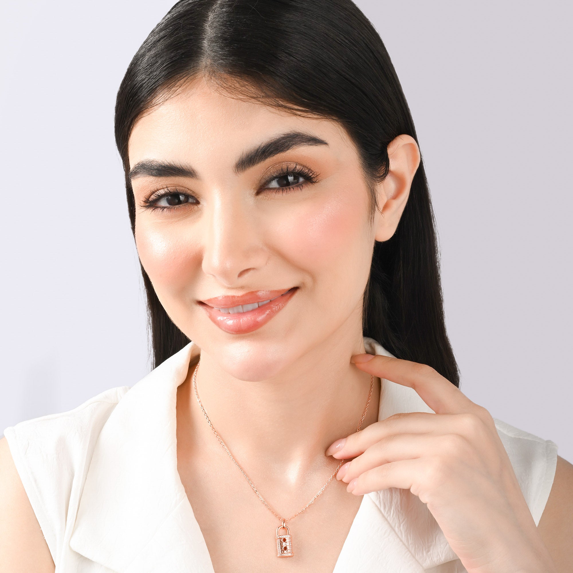Padlock Silver Necklace