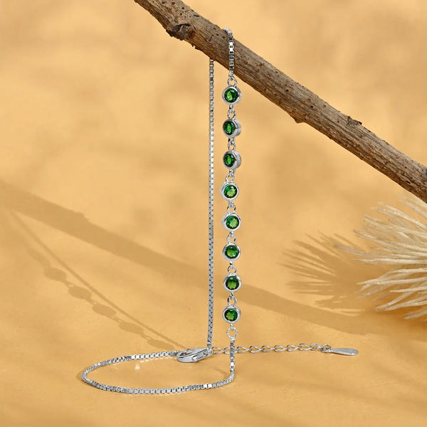 Green Stone Charm Anklet