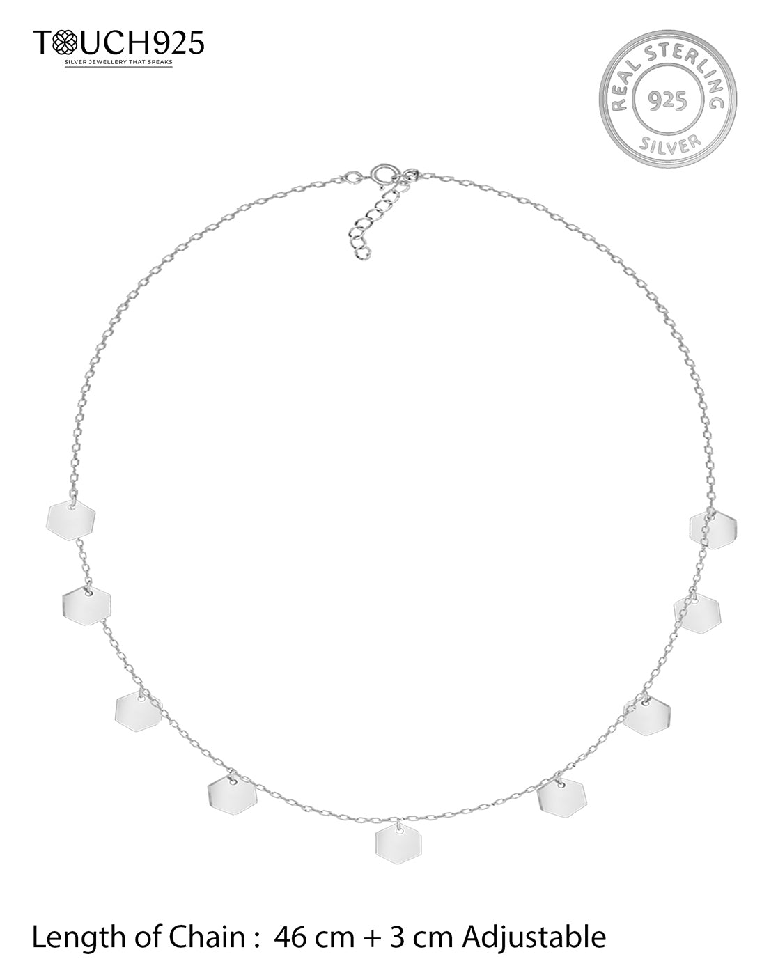 Hexagon Charm Necklace