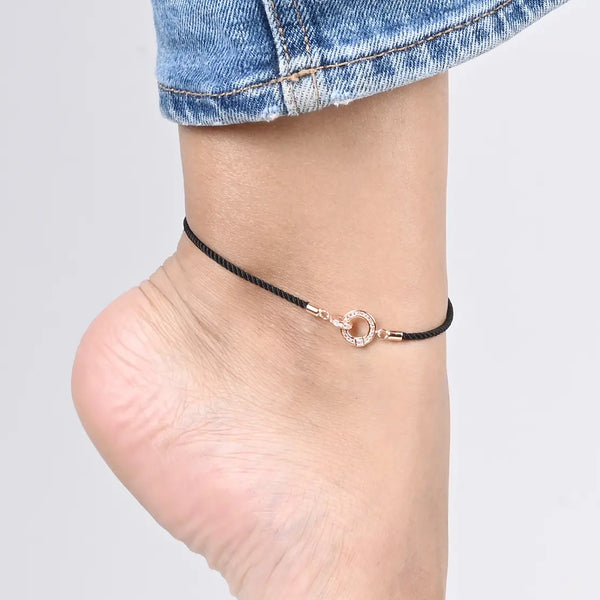 Interlocking Circular Stone Anklet