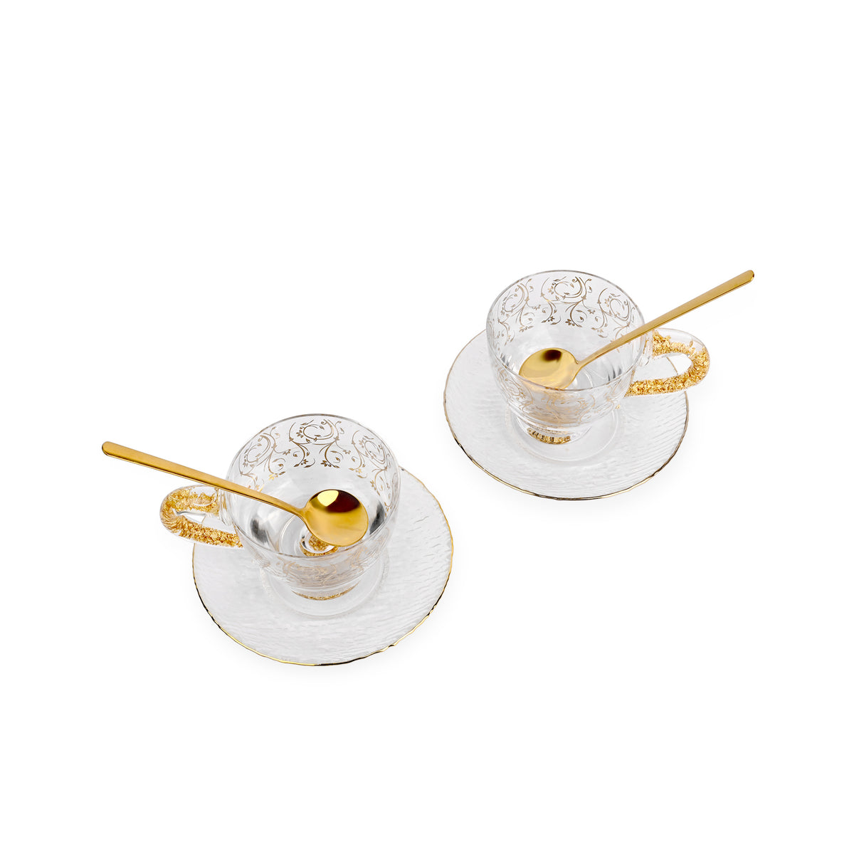 Gold Foiled Cup Saucer Set