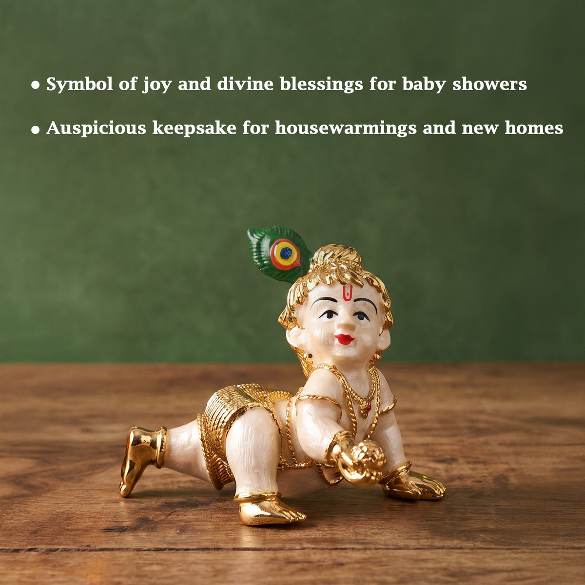 Laddu Gopal 24K Gold Plated Idol