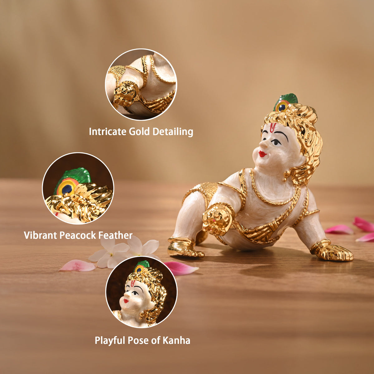 Laddu Gopal 24K Gold Plated Idol