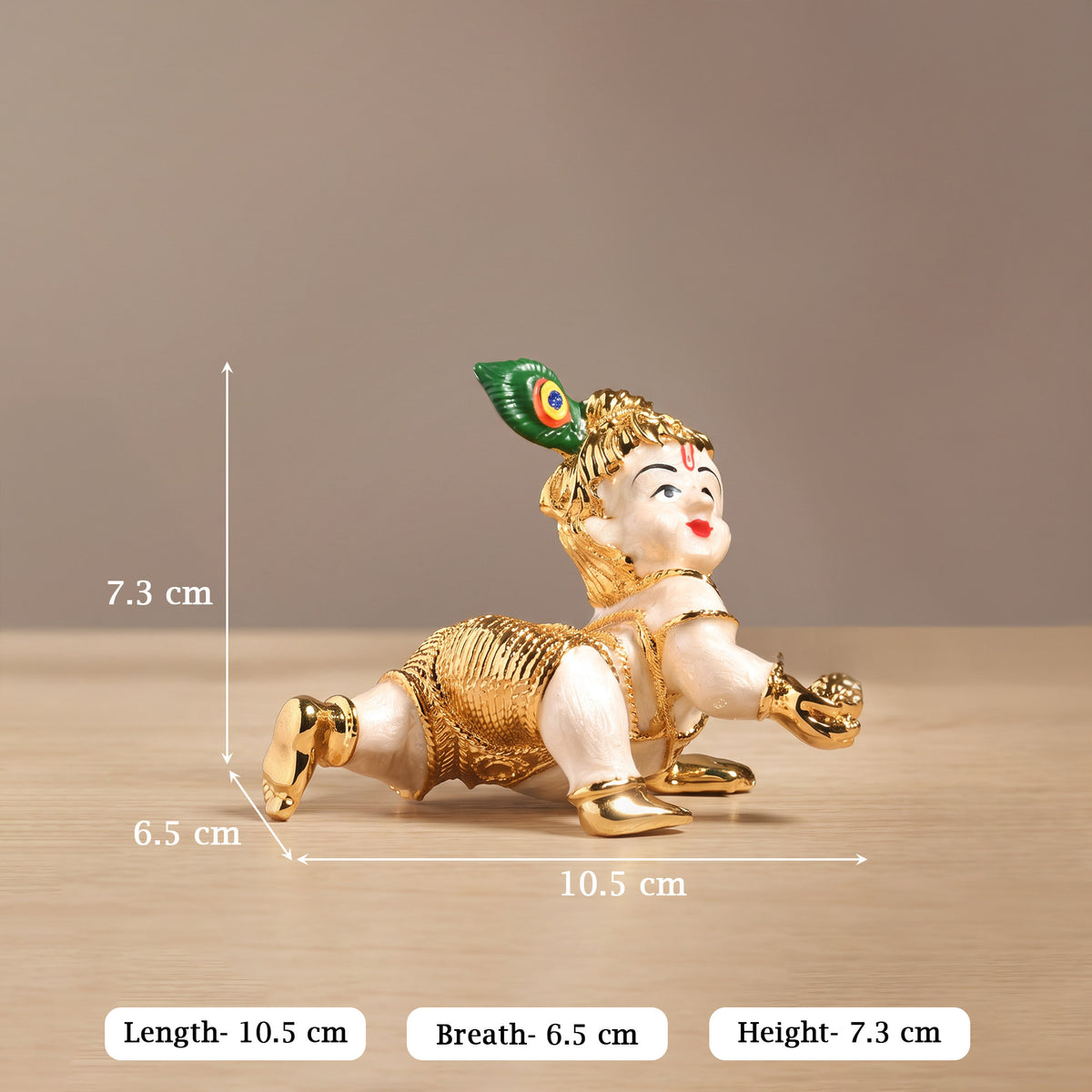 Laddu Gopal 24K Gold Plated Idol