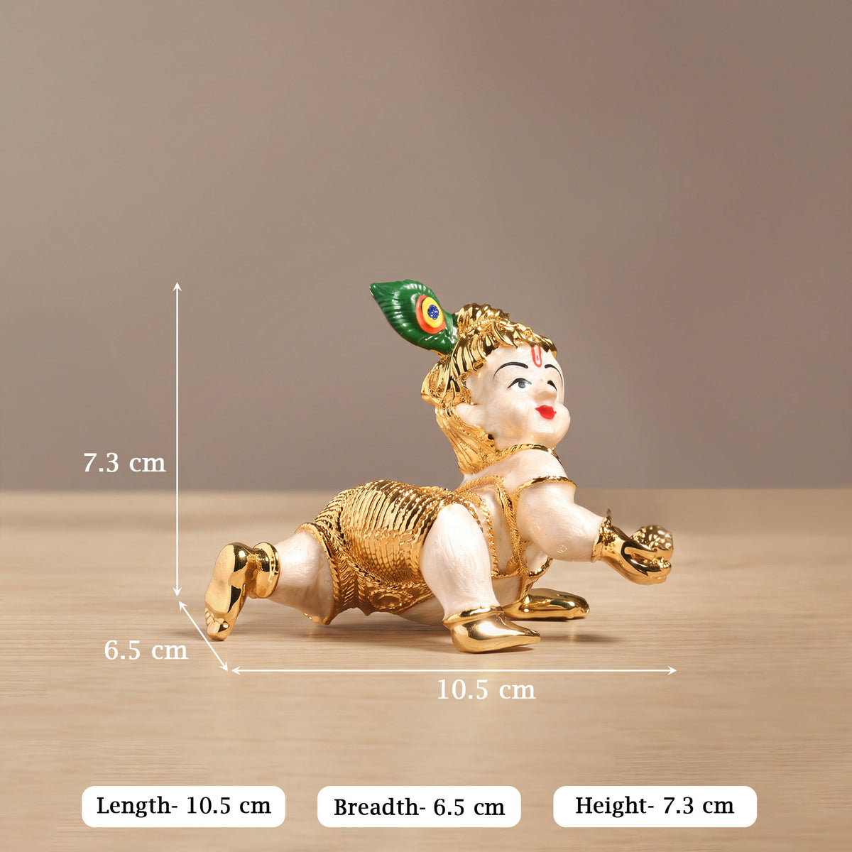 Laddu Gopal 24K Gold Plated Idol