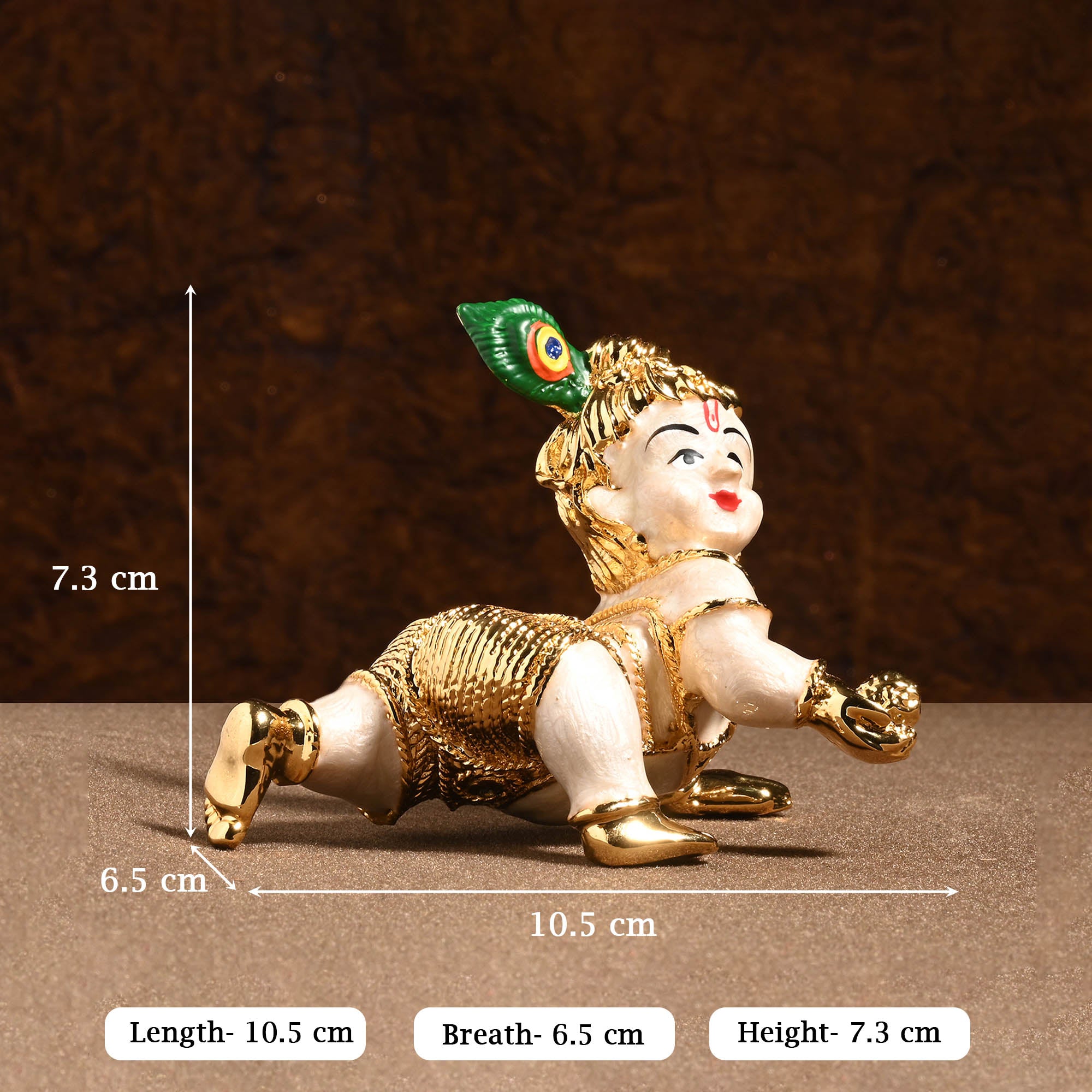 Laddu Gopal 24K Gold Plated Idol