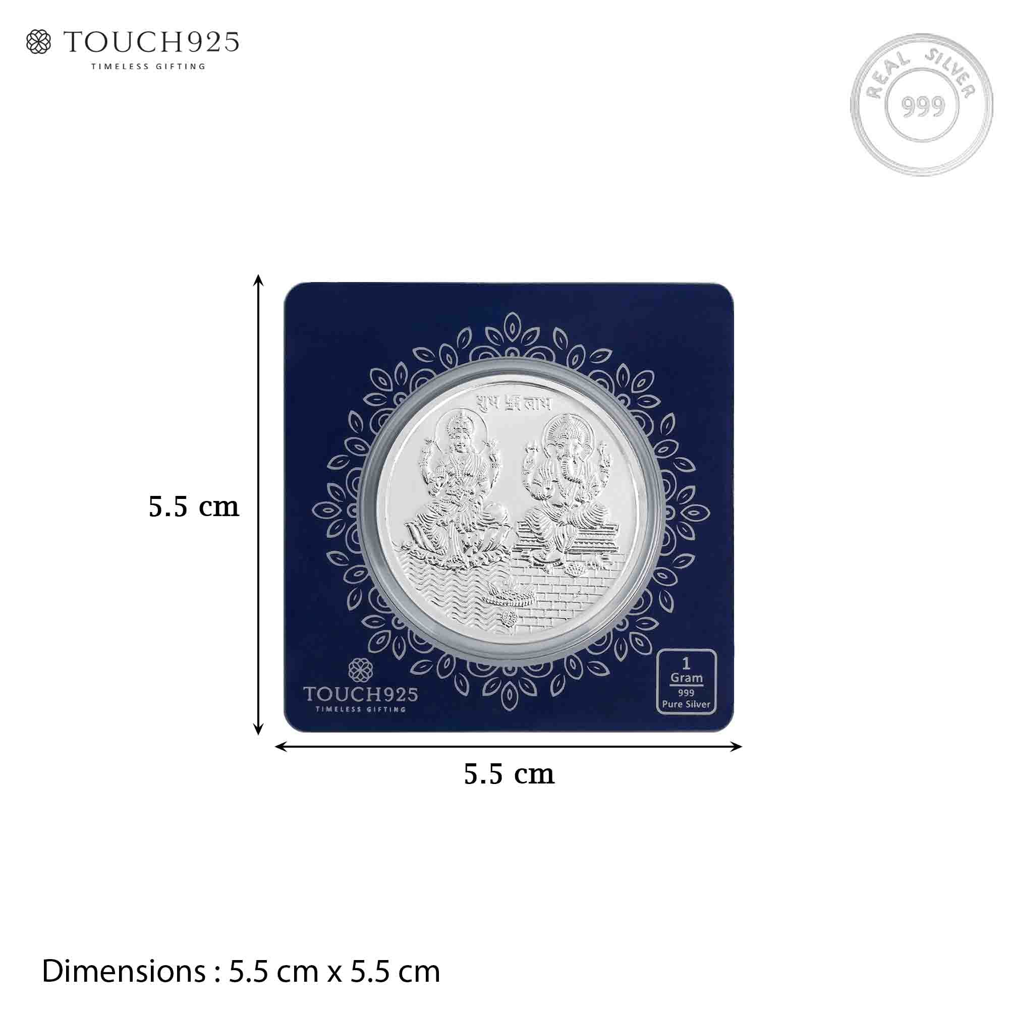 1g Lakshmi Ganesha 999 Silver Coin