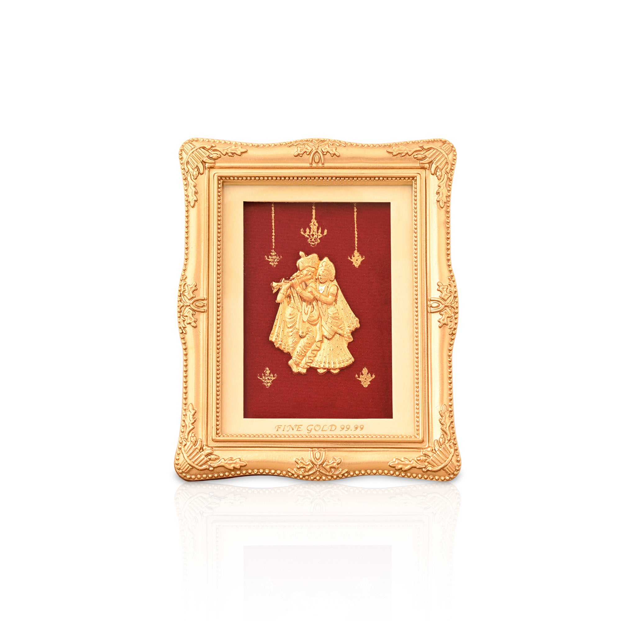 Radha Krishna 24K Gold Foil Frame