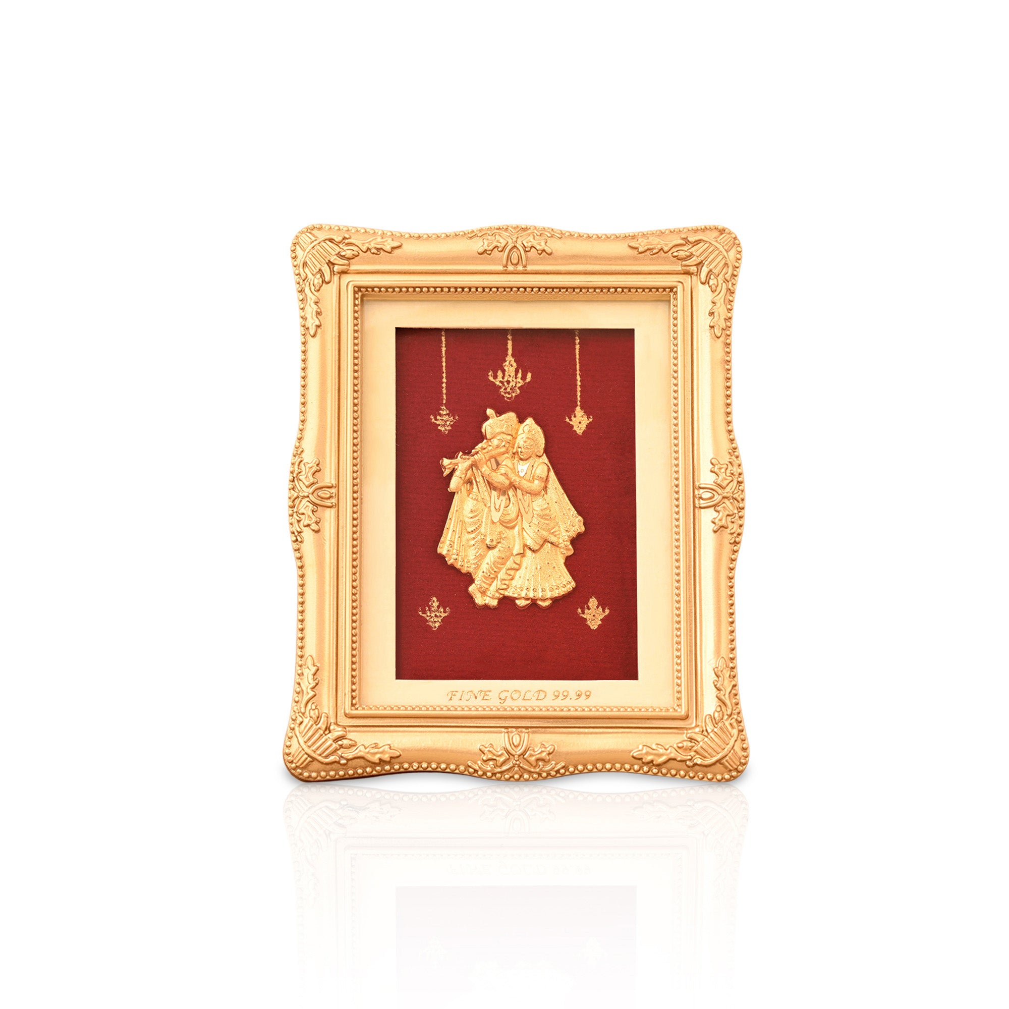 Radha Krishna 24K Gold Foil Frame