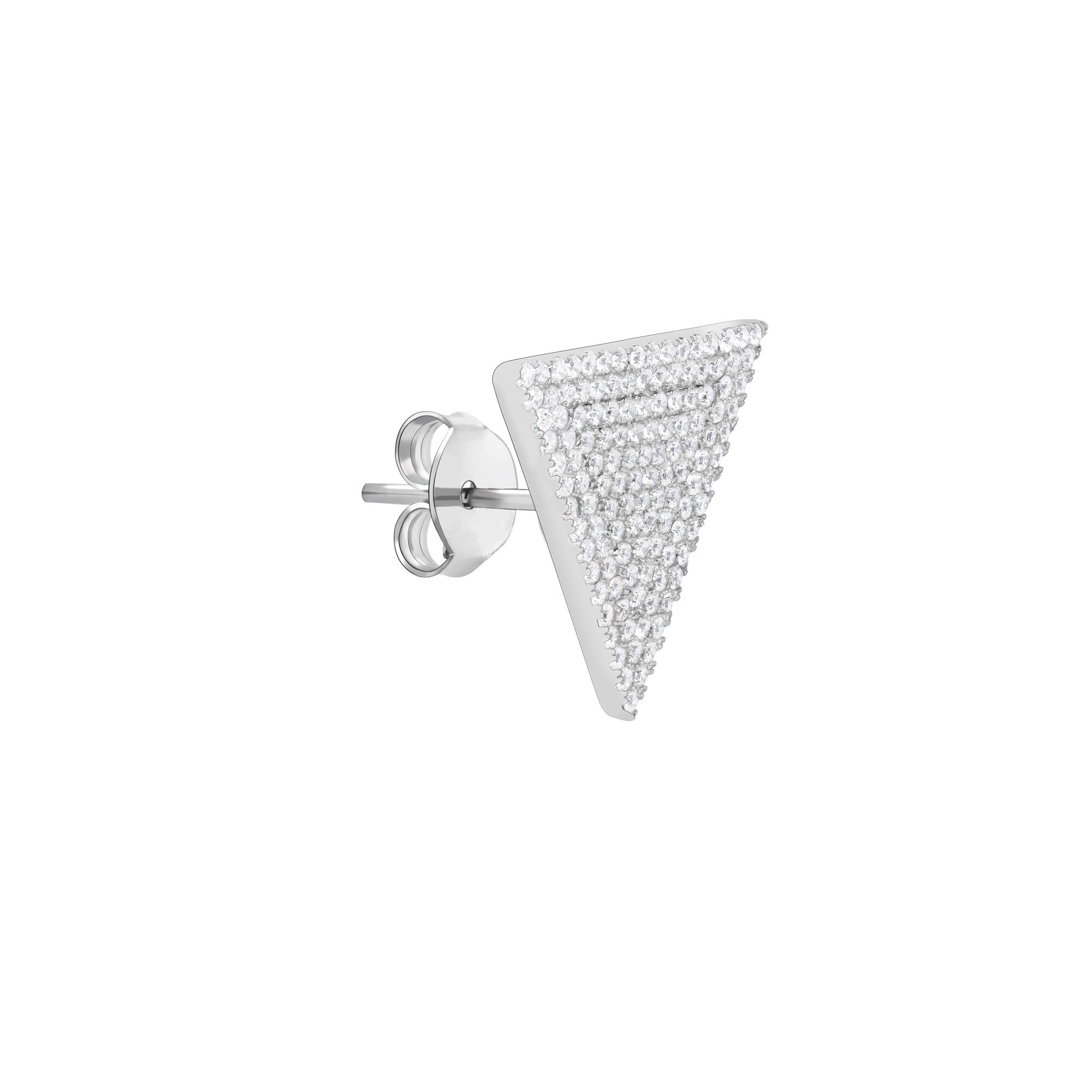 Geometric Glamour CZ Triangle Studs