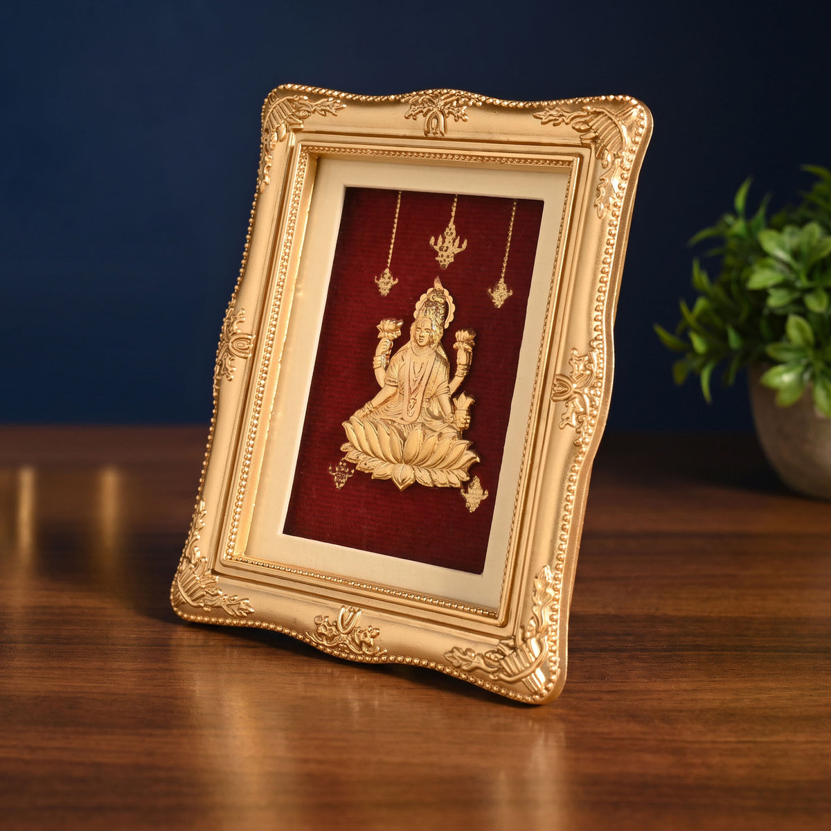 Goddess Lakshmi 24K Gold Foil Frame