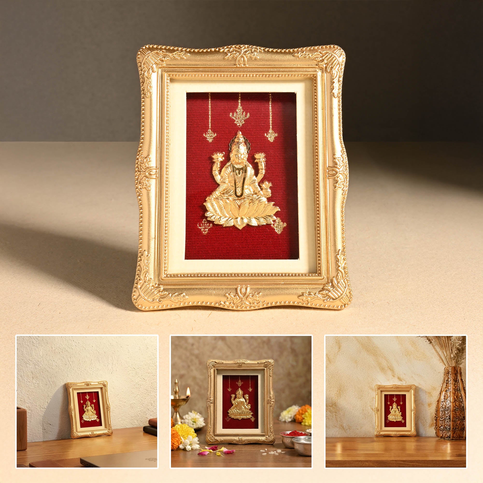 Goddess Lakshmi 24K Gold Foil Frame