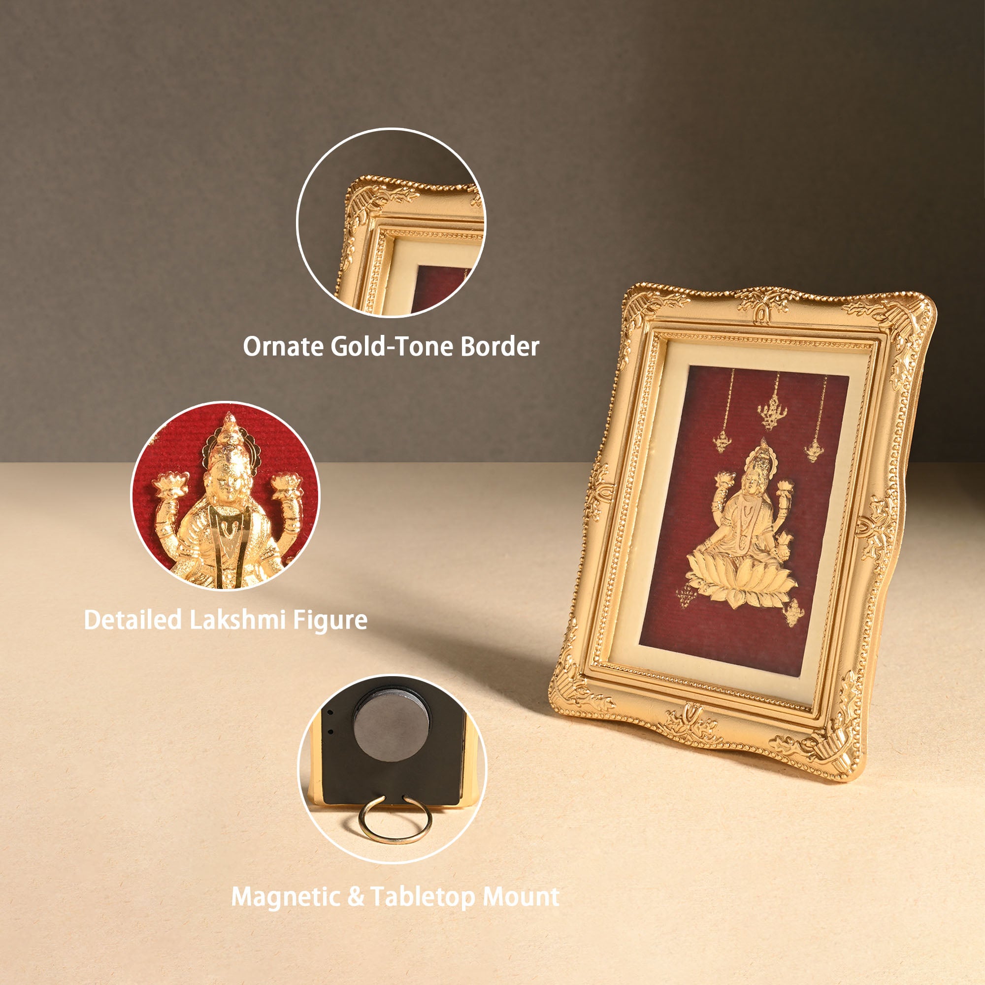 Goddess Lakshmi 24K Gold Foil Frame