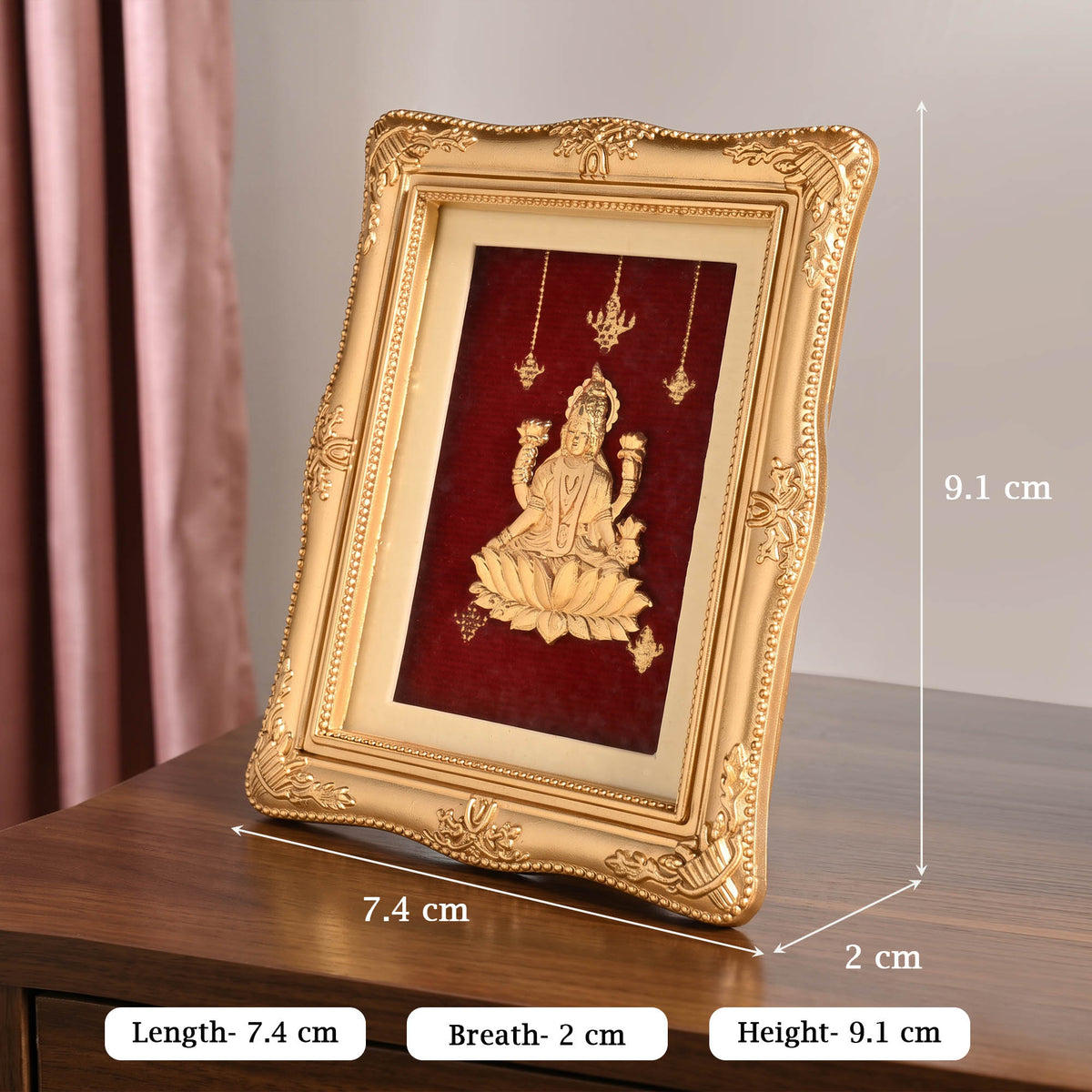 Goddess Lakshmi 24K Gold Foil Frame