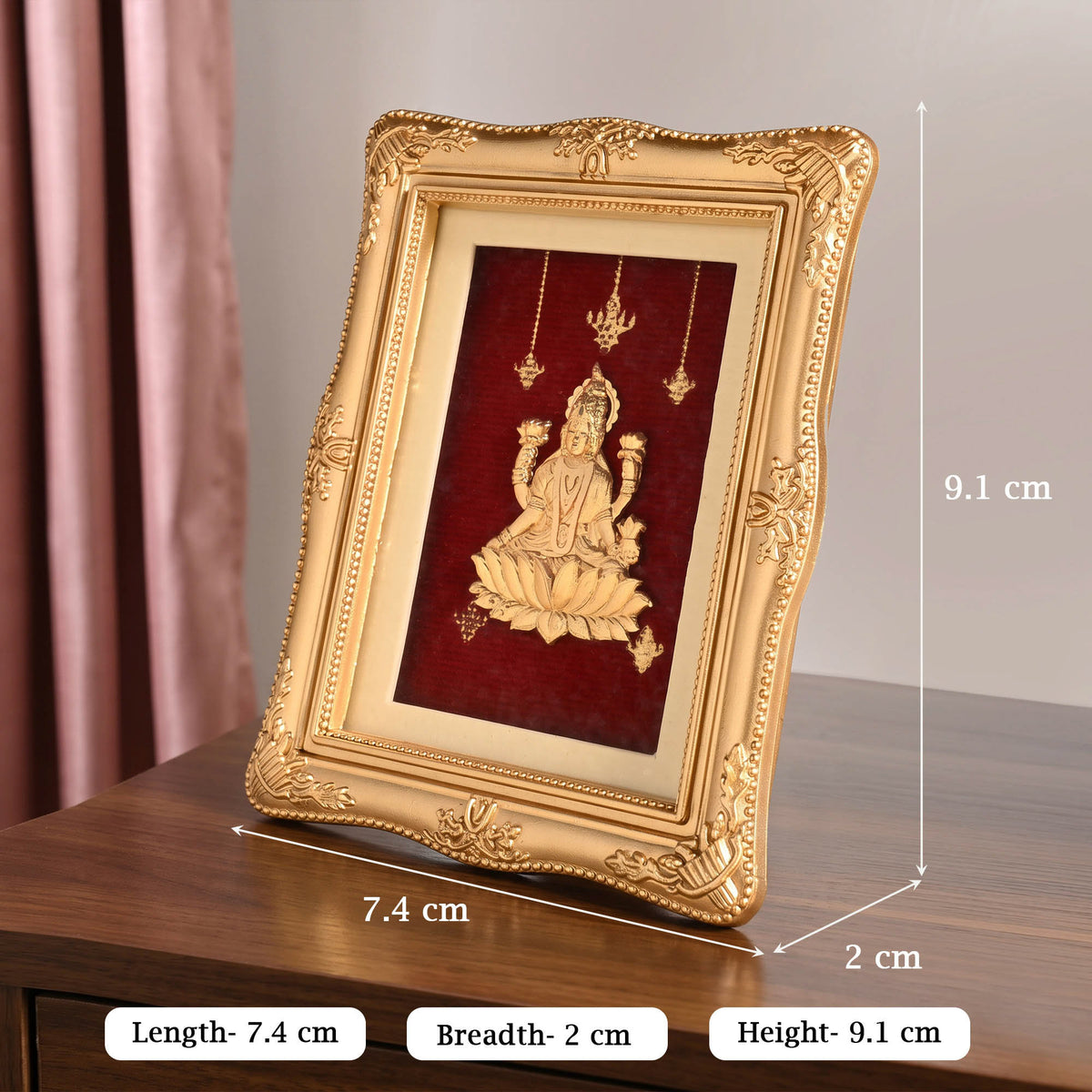 Goddess Lakshmi 24K Gold Foil Frame