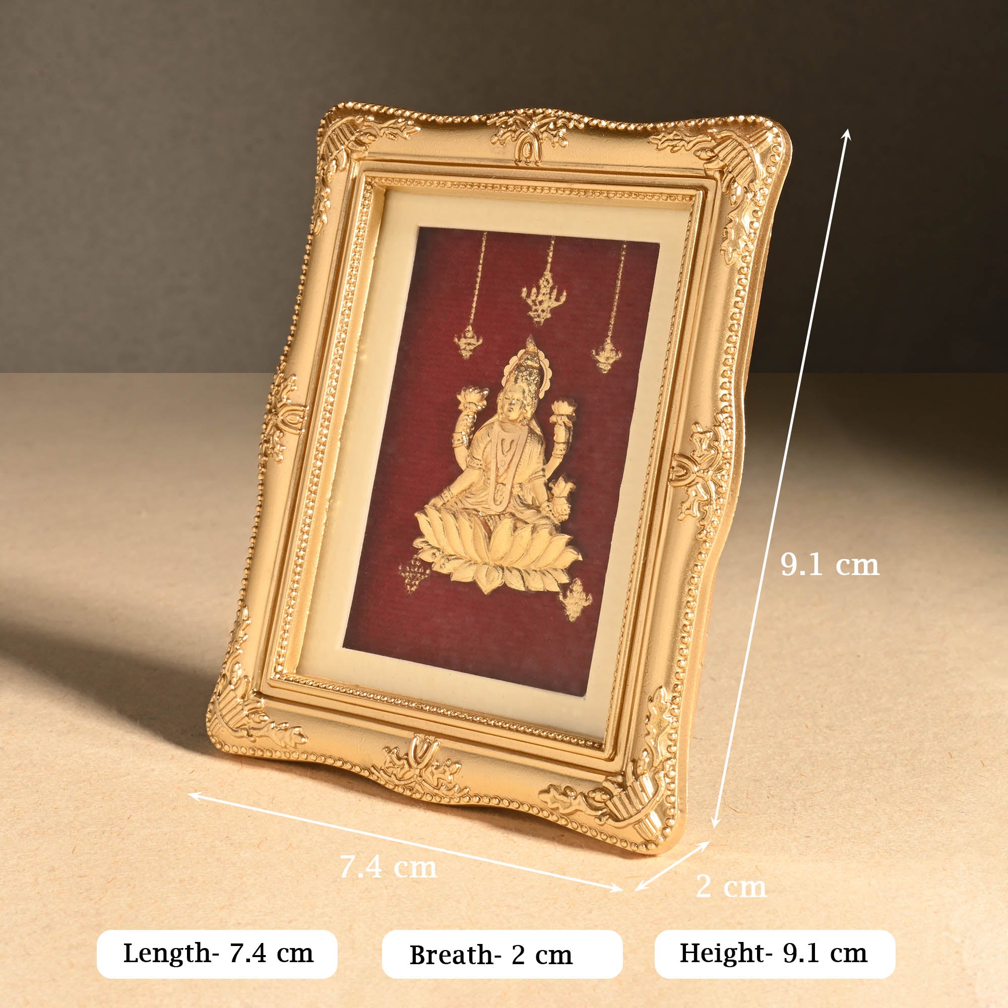 Goddess Lakshmi 24K Gold Foil Frame