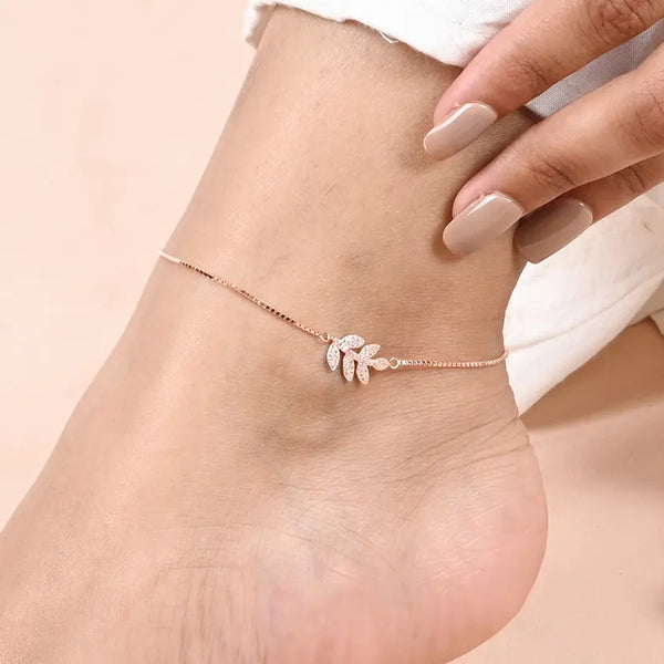 Stone Leaf Anklet