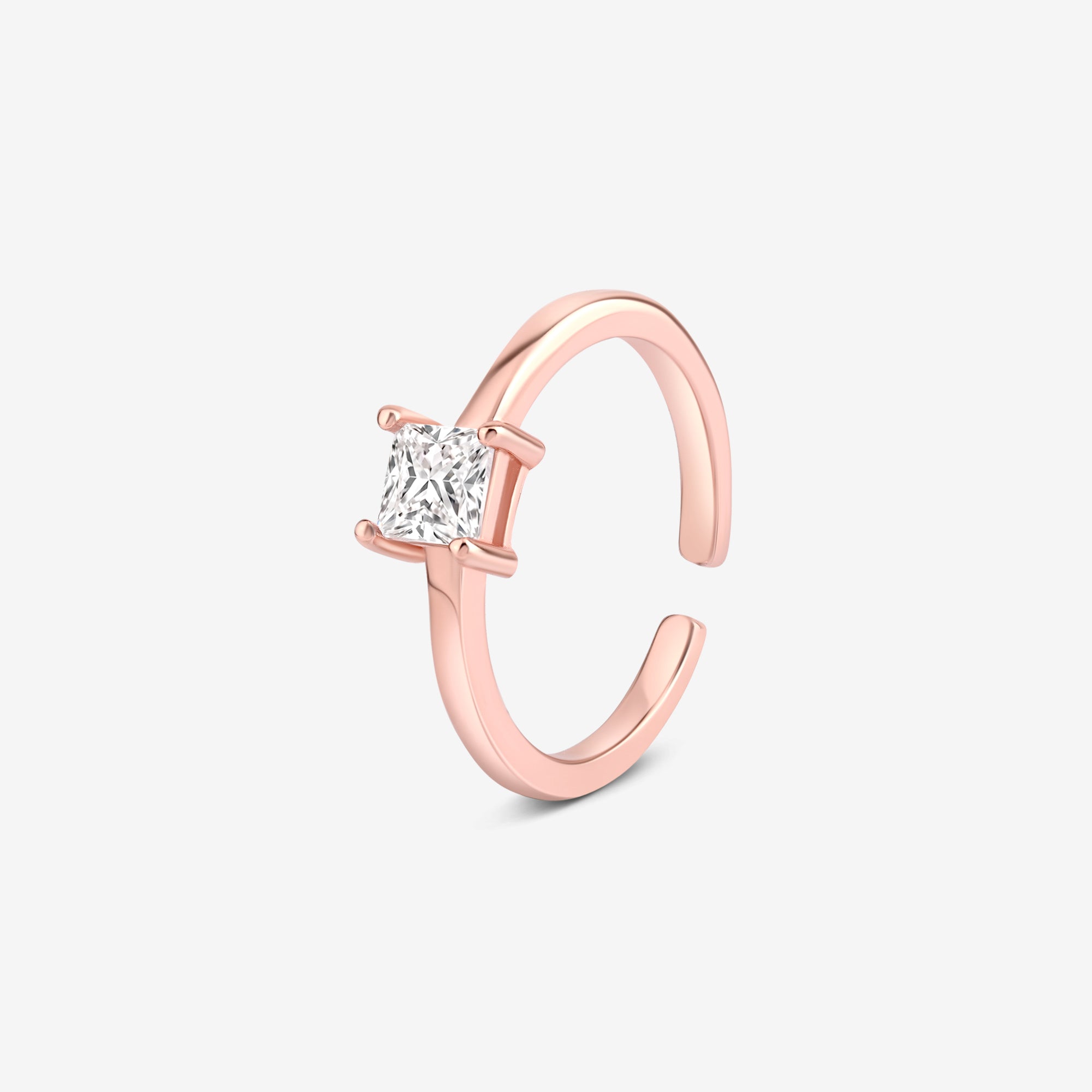 Square CZ Toe Ring