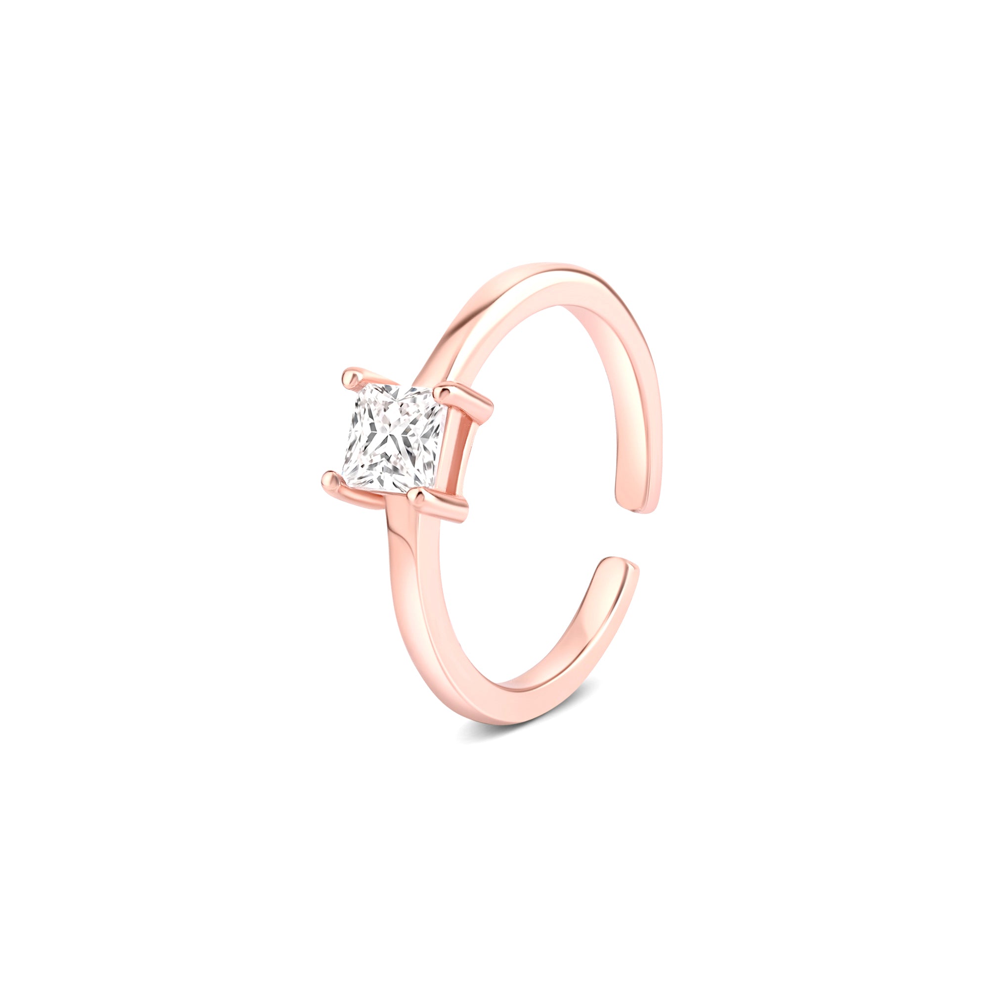 Square CZ Toe Ring