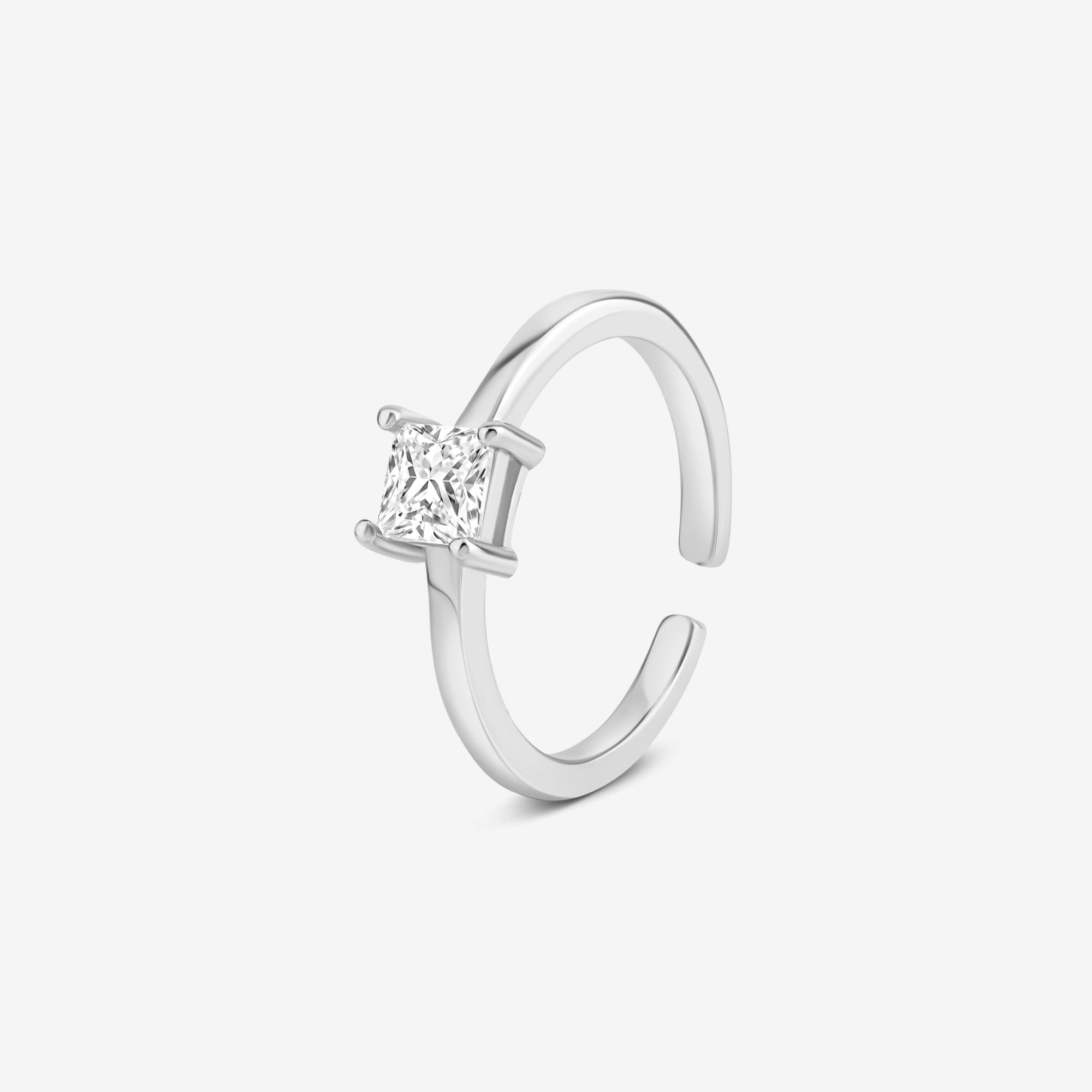 Square CZ Toe Ring