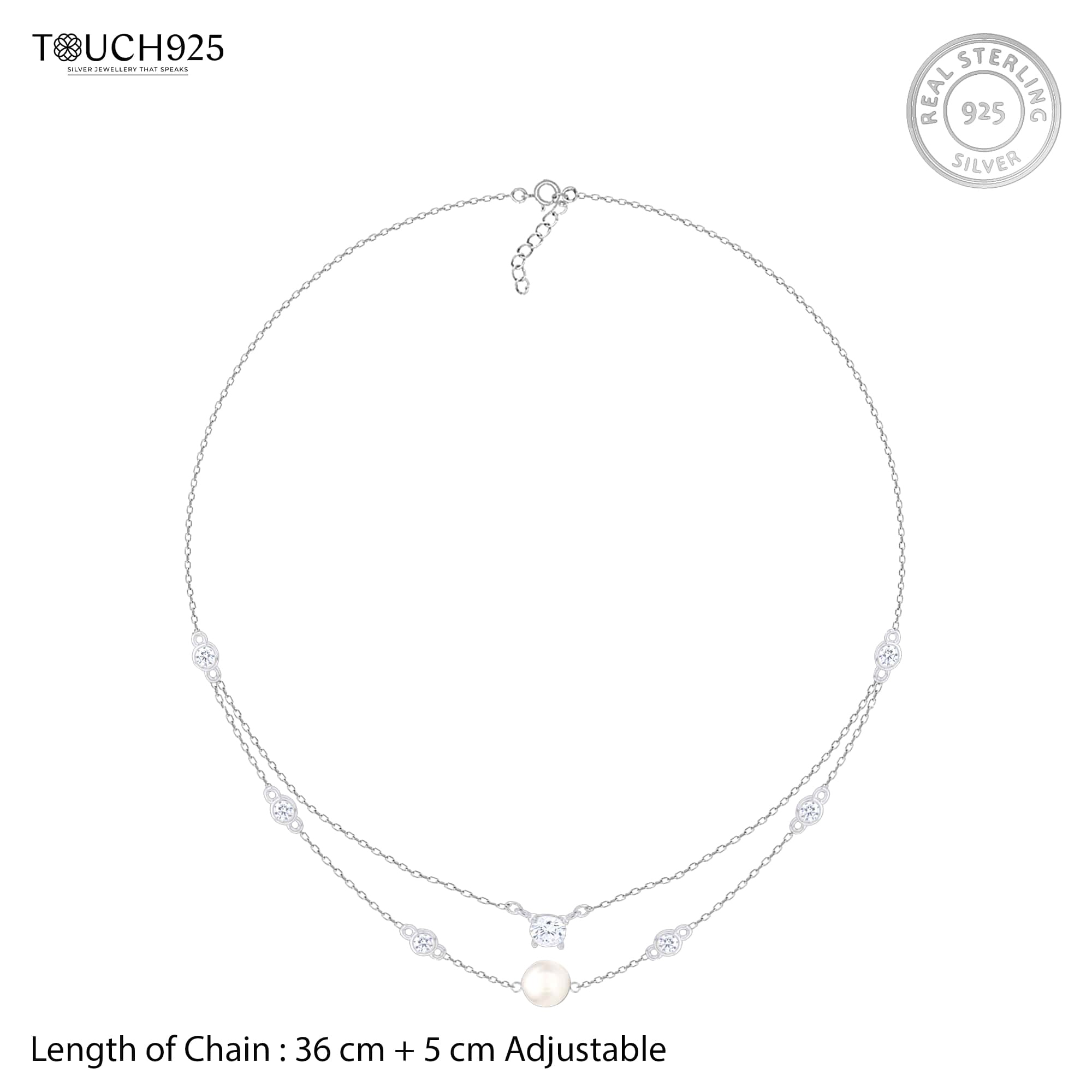 Double Layer Pearl Necklace Set