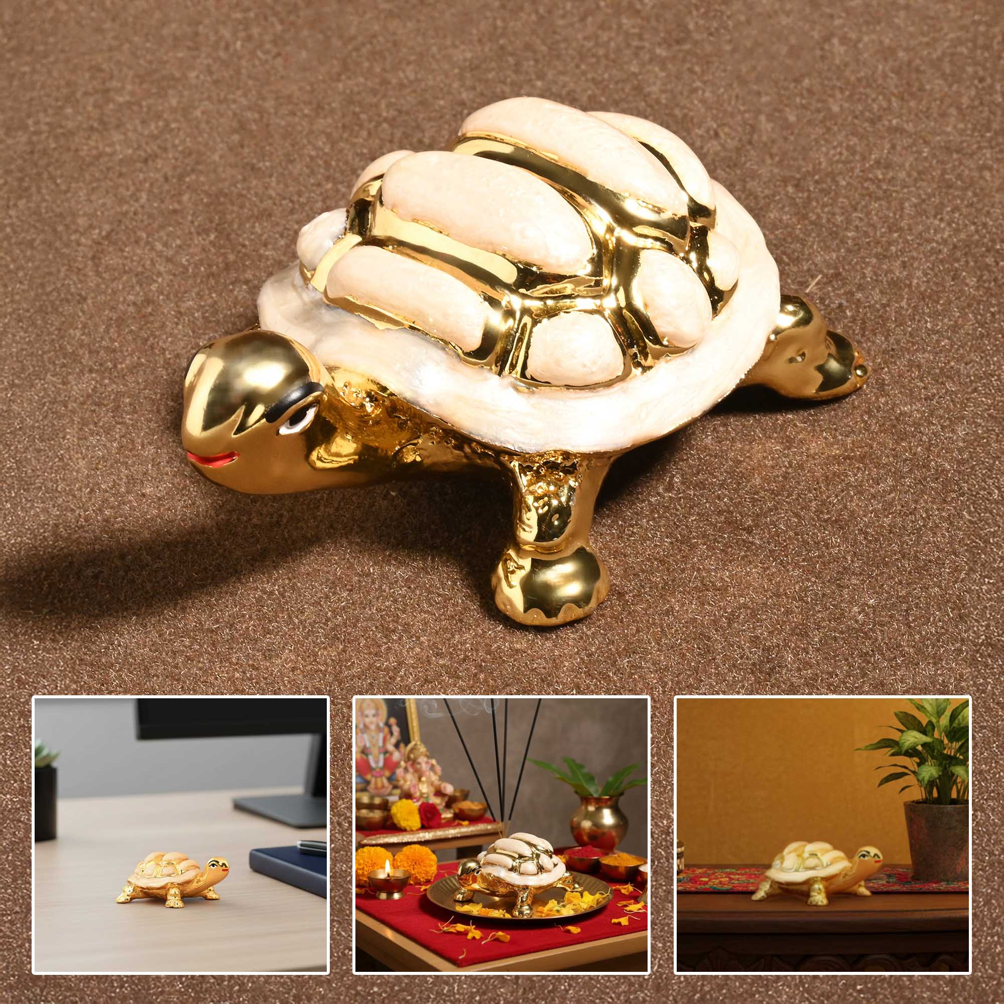 24K Gold Plated Tortoise Figurine