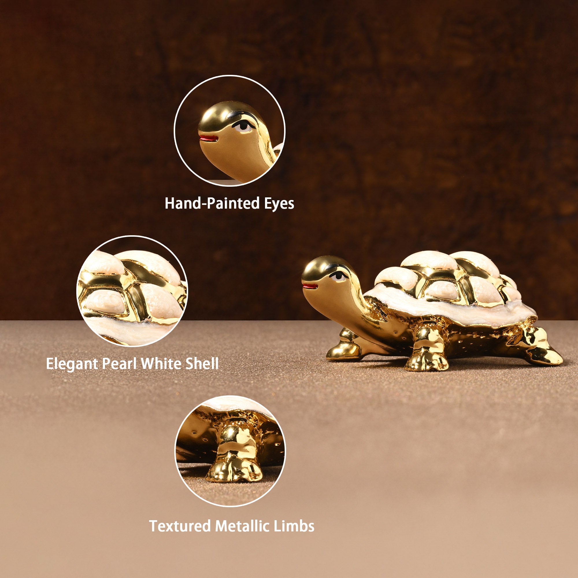 24K Gold Plated Tortoise Figurine