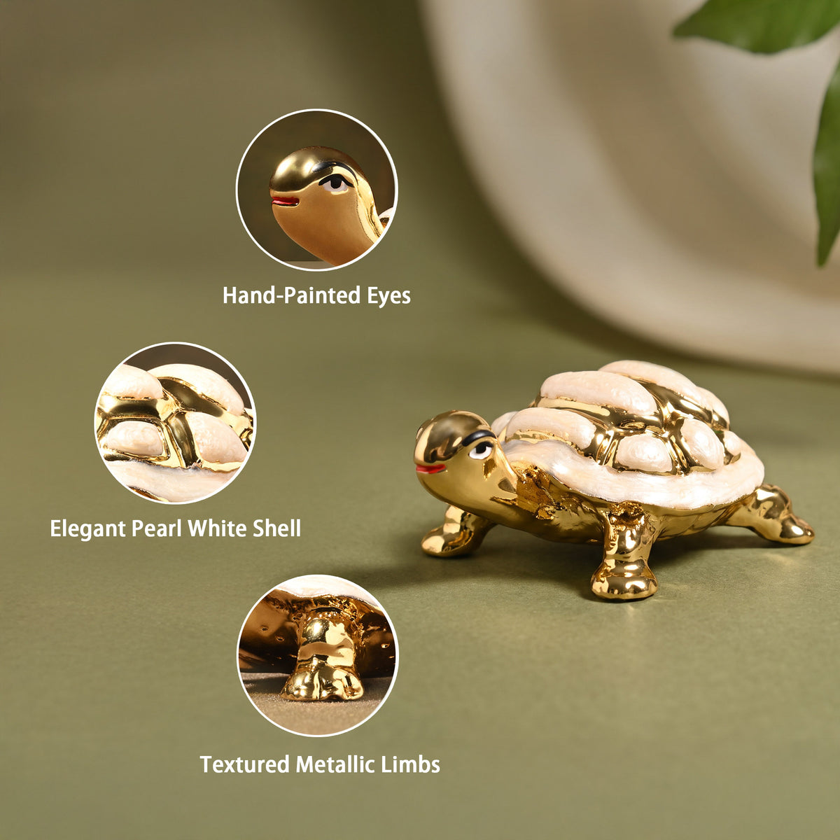 24K Gold Plated Tortoise Figurine