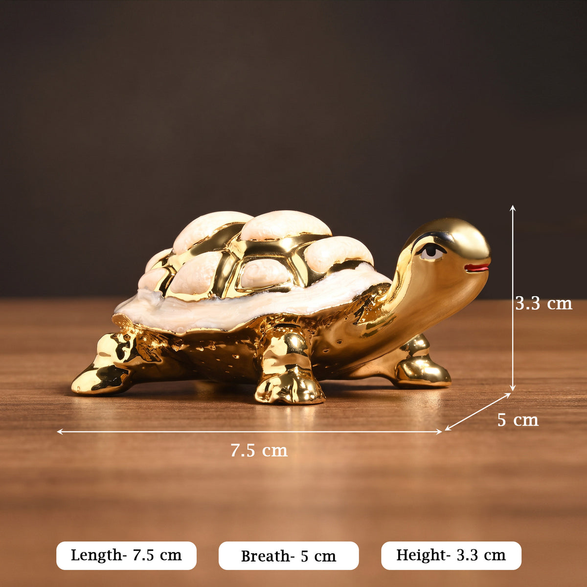24K Gold Plated Tortoise Figurine