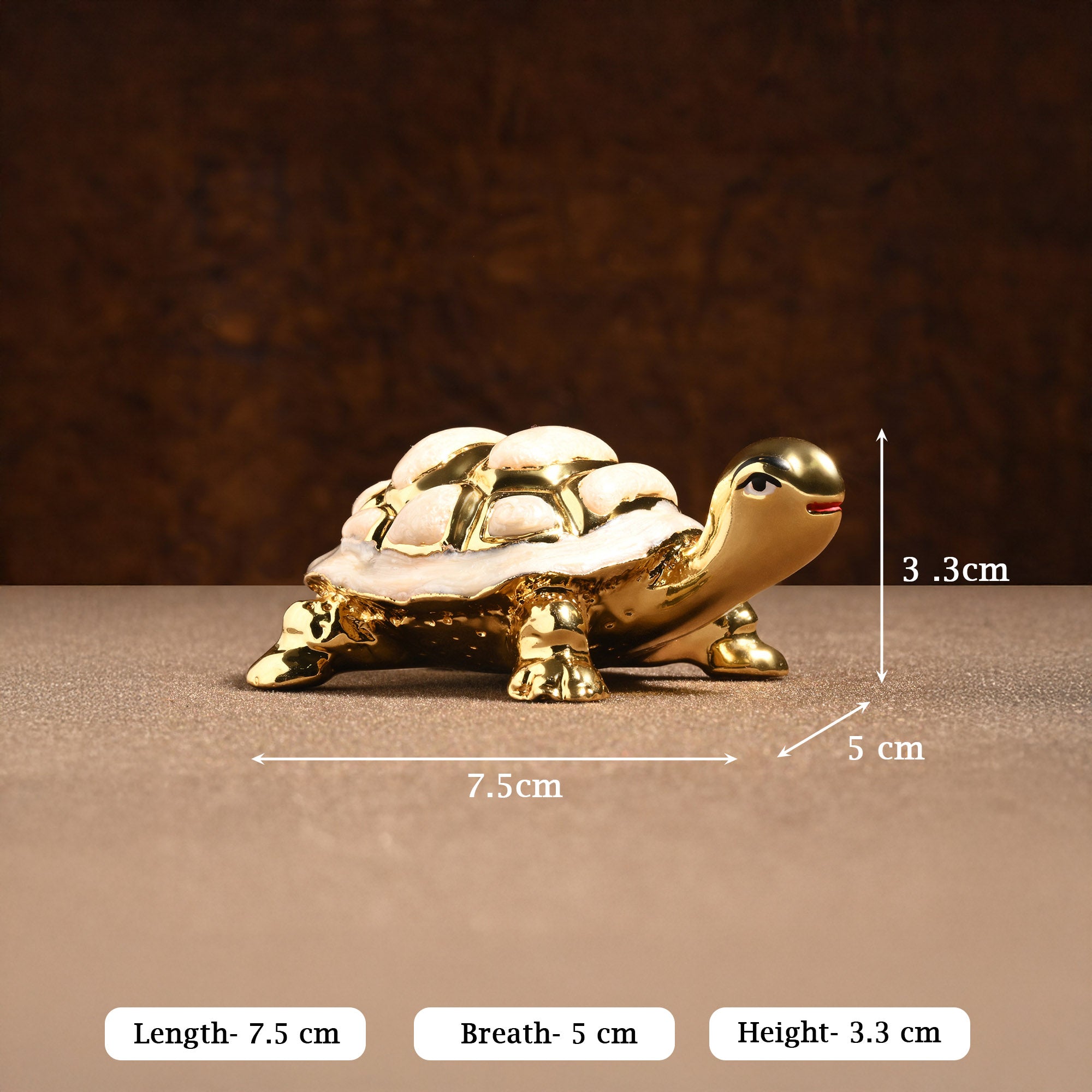 24K Gold Plated Tortoise Figurine