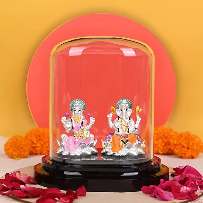 999 Silver Laxmi Ganesh Harmony Idol - Touch925
