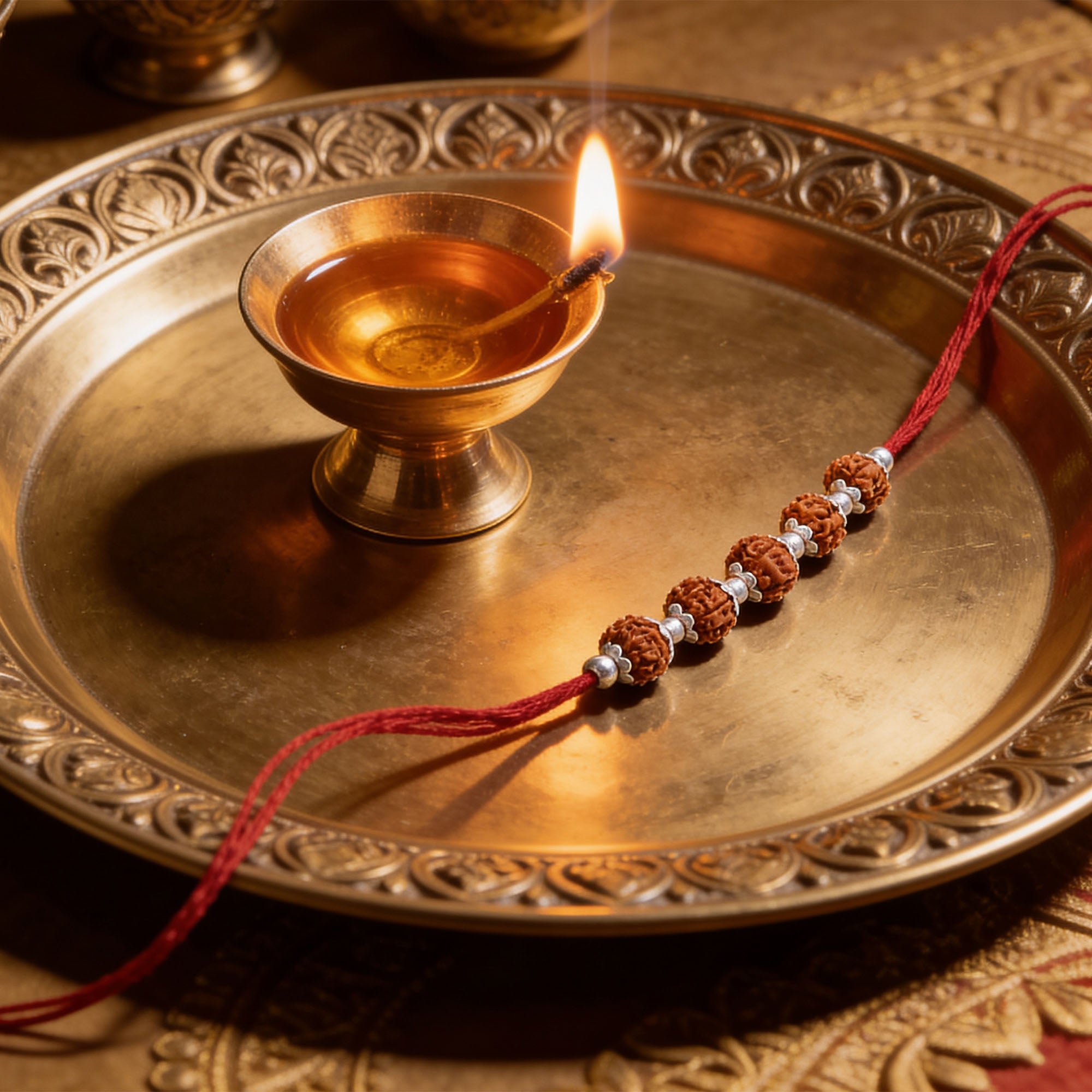 Panch Rudraksha Blessings Rakhi