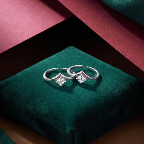 Solitaire CZ Toe Ring