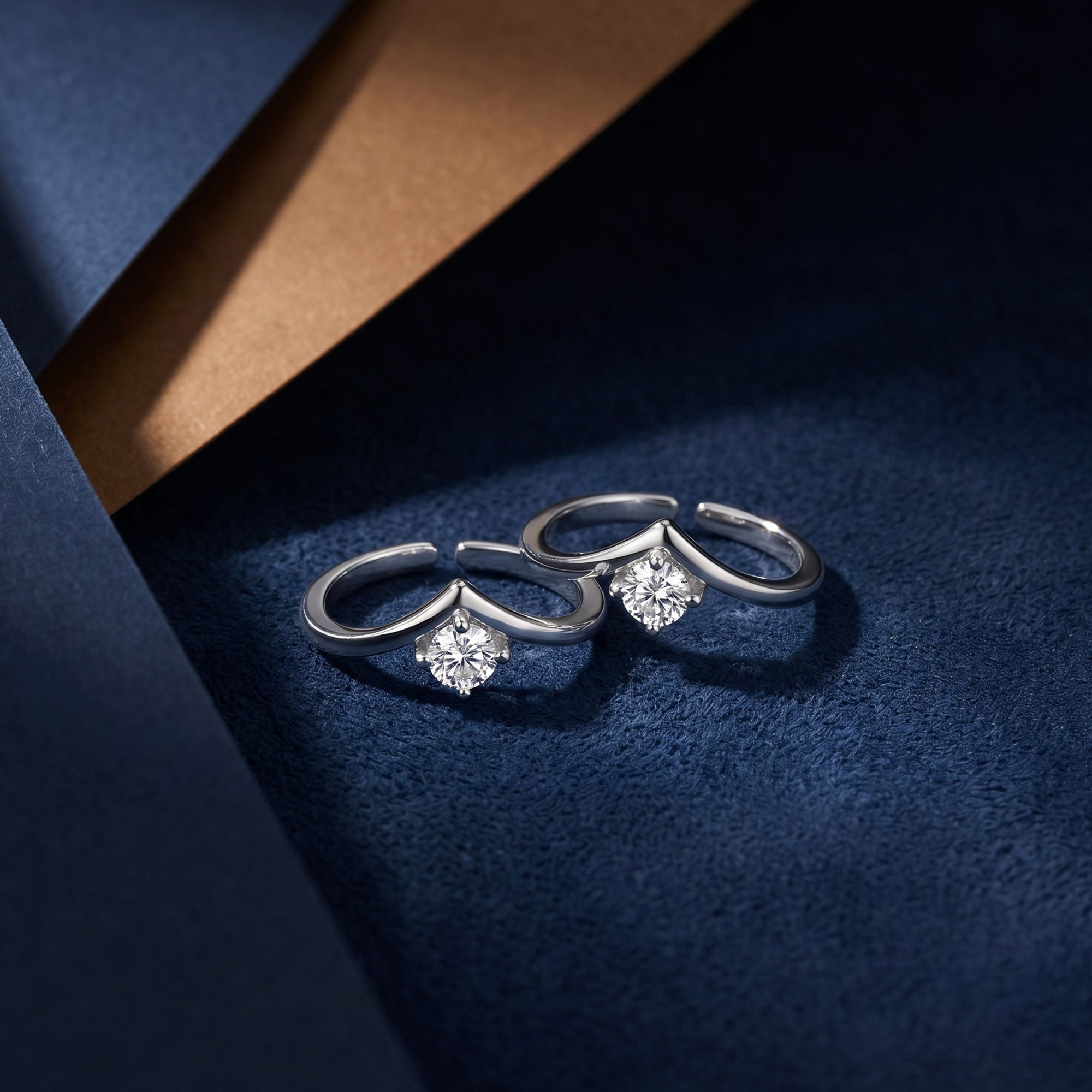 Solitaire CZ Toe Ring
