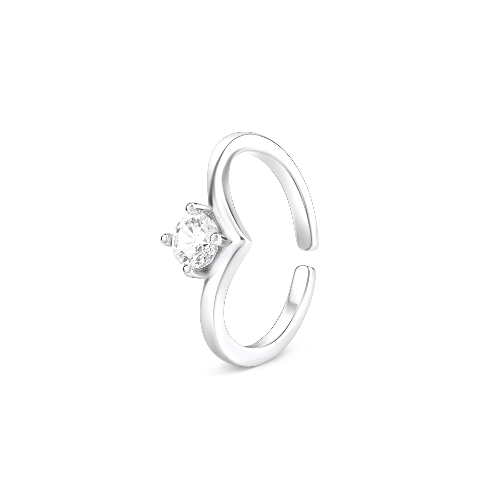 Solitaire CZ Toe Ring