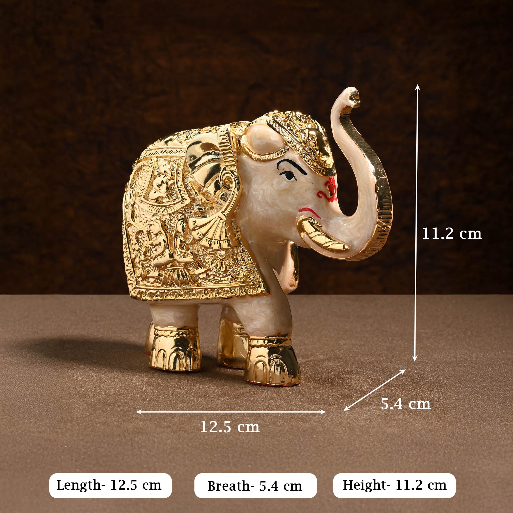24K Gold Plated Elephant Showpiece