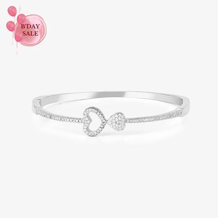 CZ Adornded Heart Link Kada - Touch925