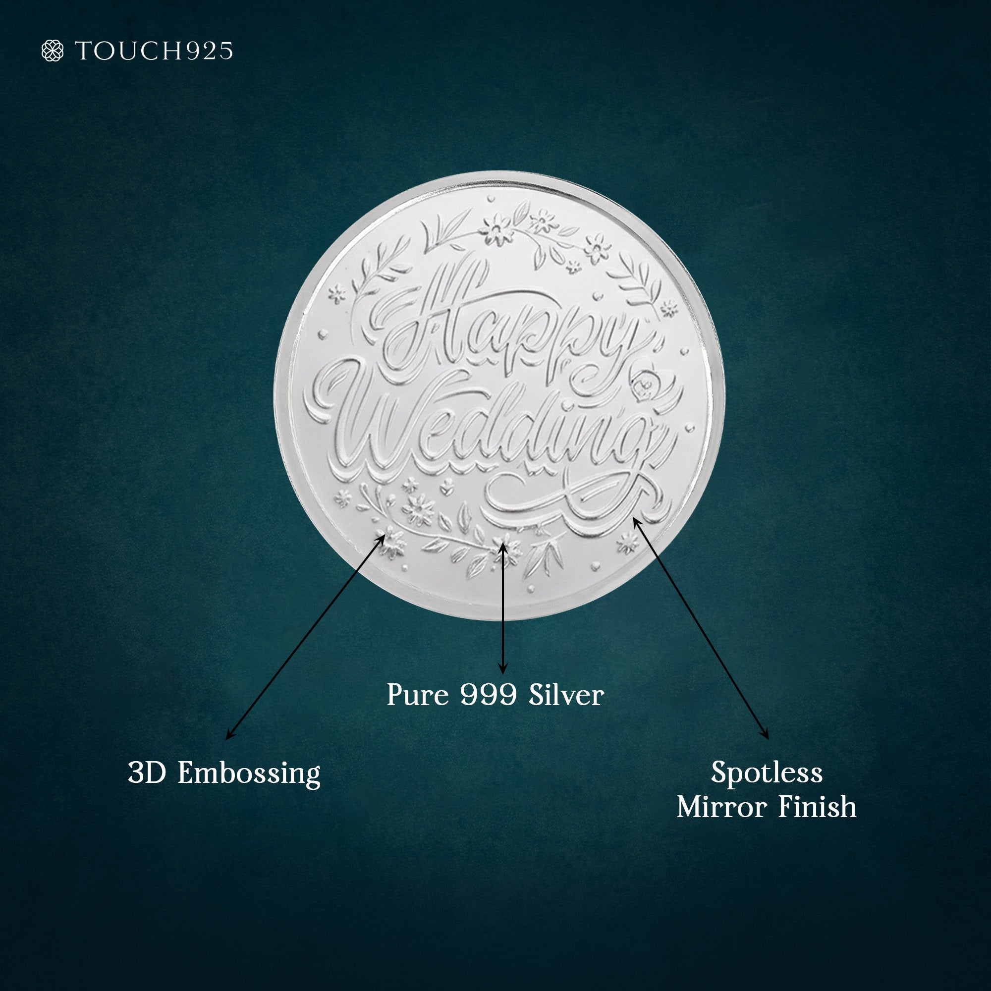 1g Happy Wedding 999 Silver Coin