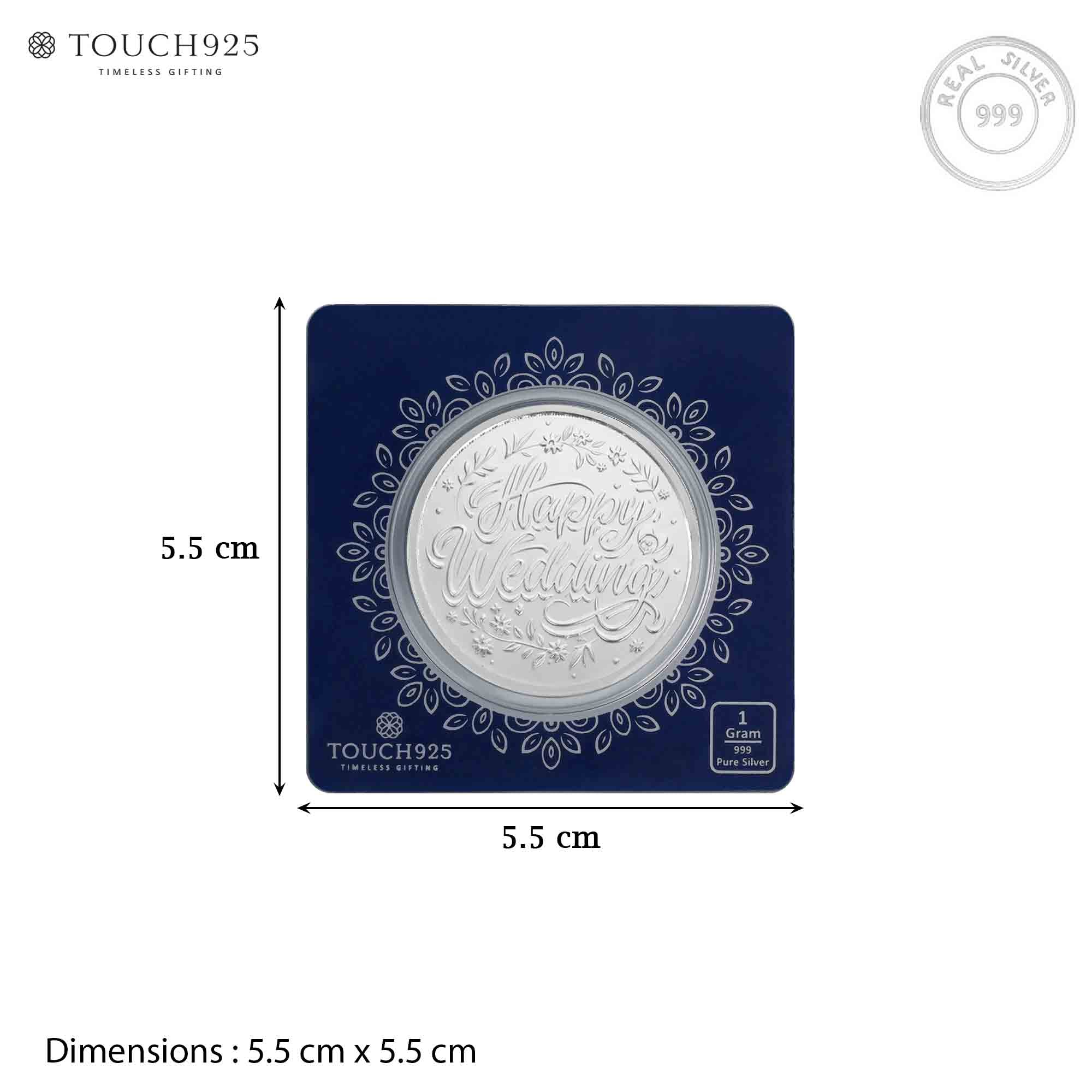 1g Happy Wedding 999 Silver Coin