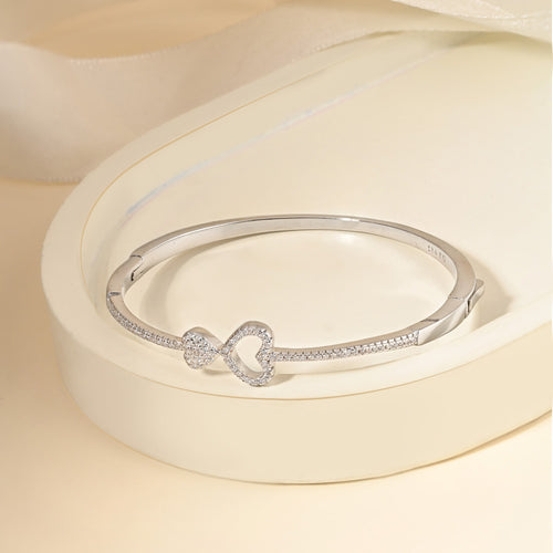 CZ Adornded Heart Link Kada