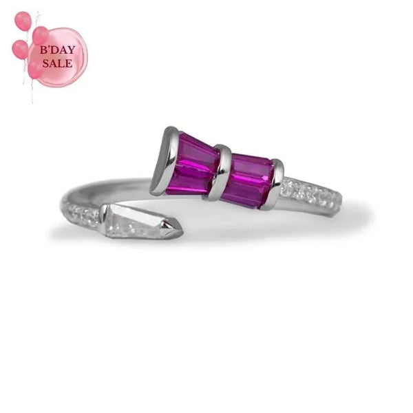 Amethyst Glow Silver Ring - Touch925