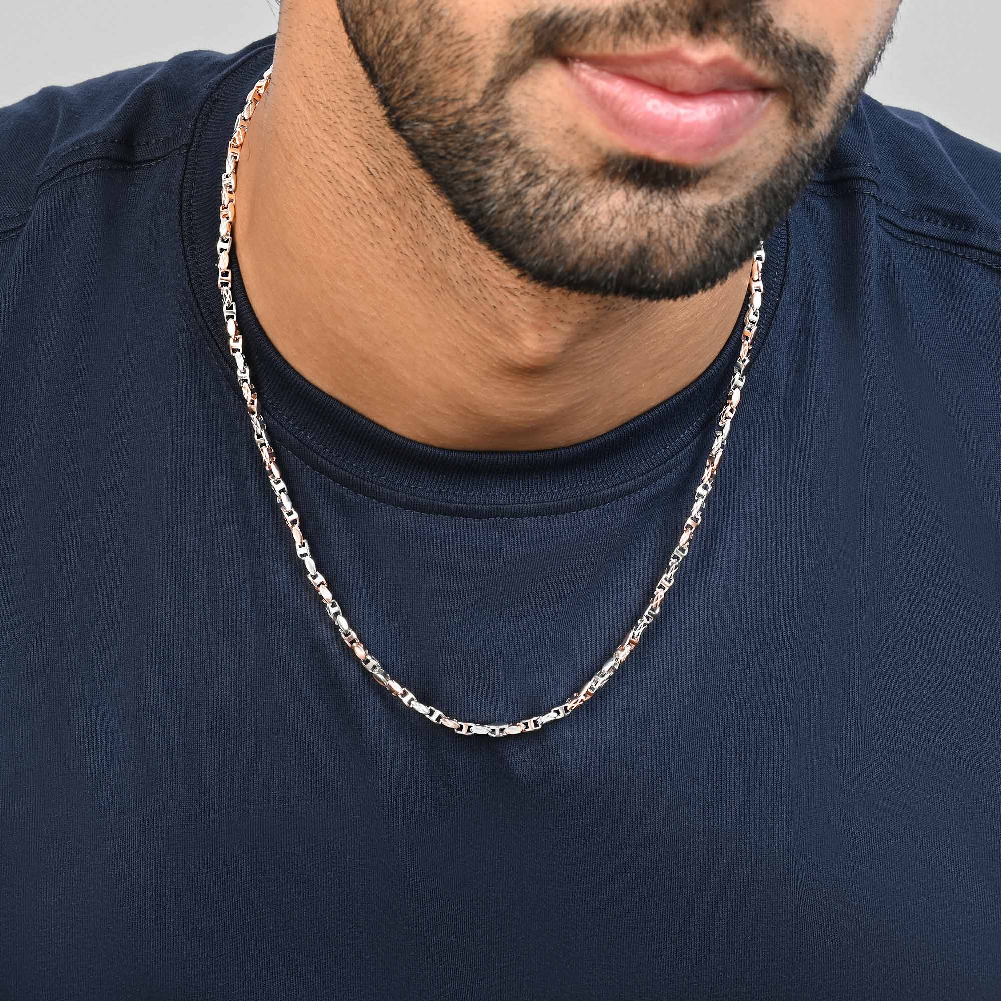 DualTone Link Silver Chain